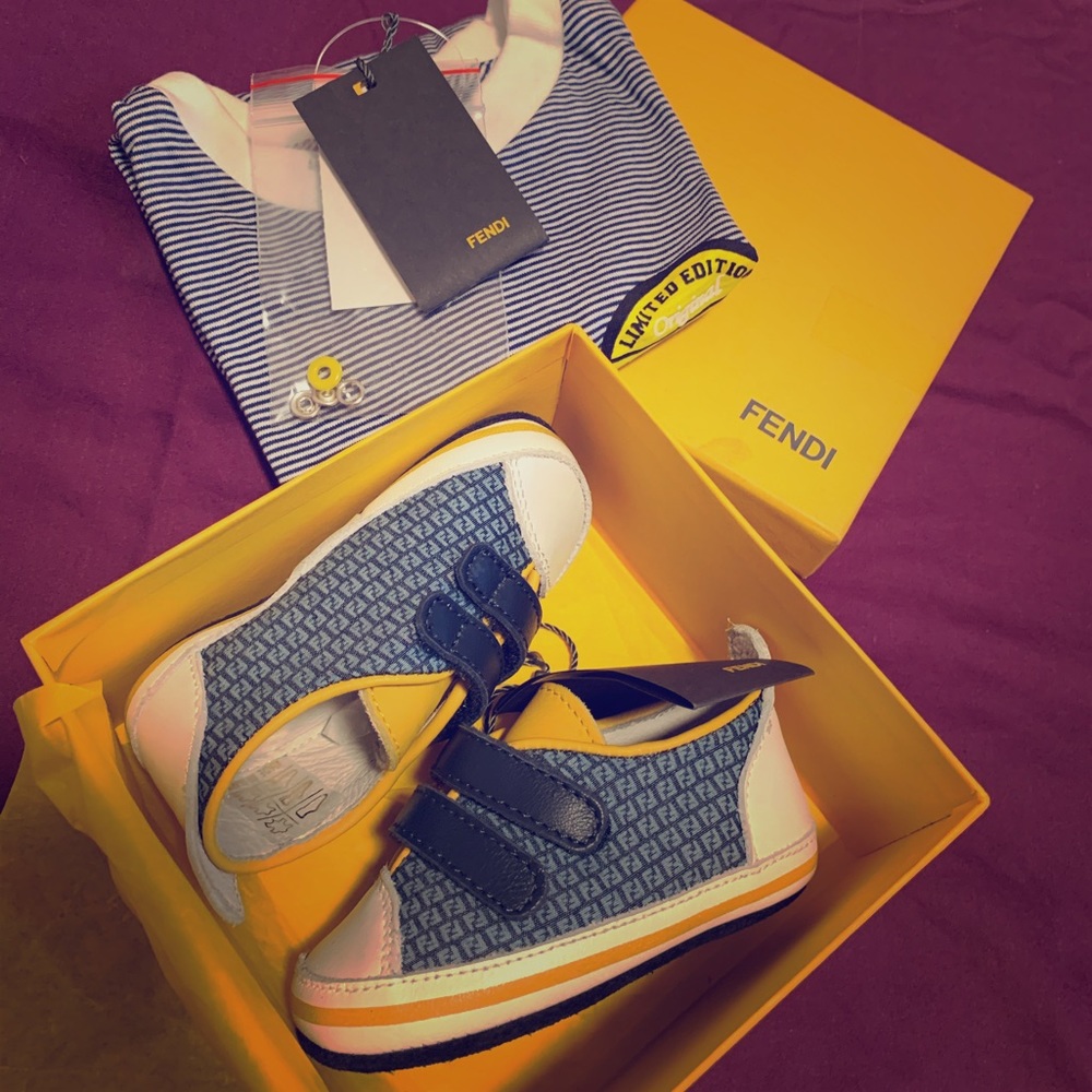 Infant FENDI shoes and shirt set NWT!!!